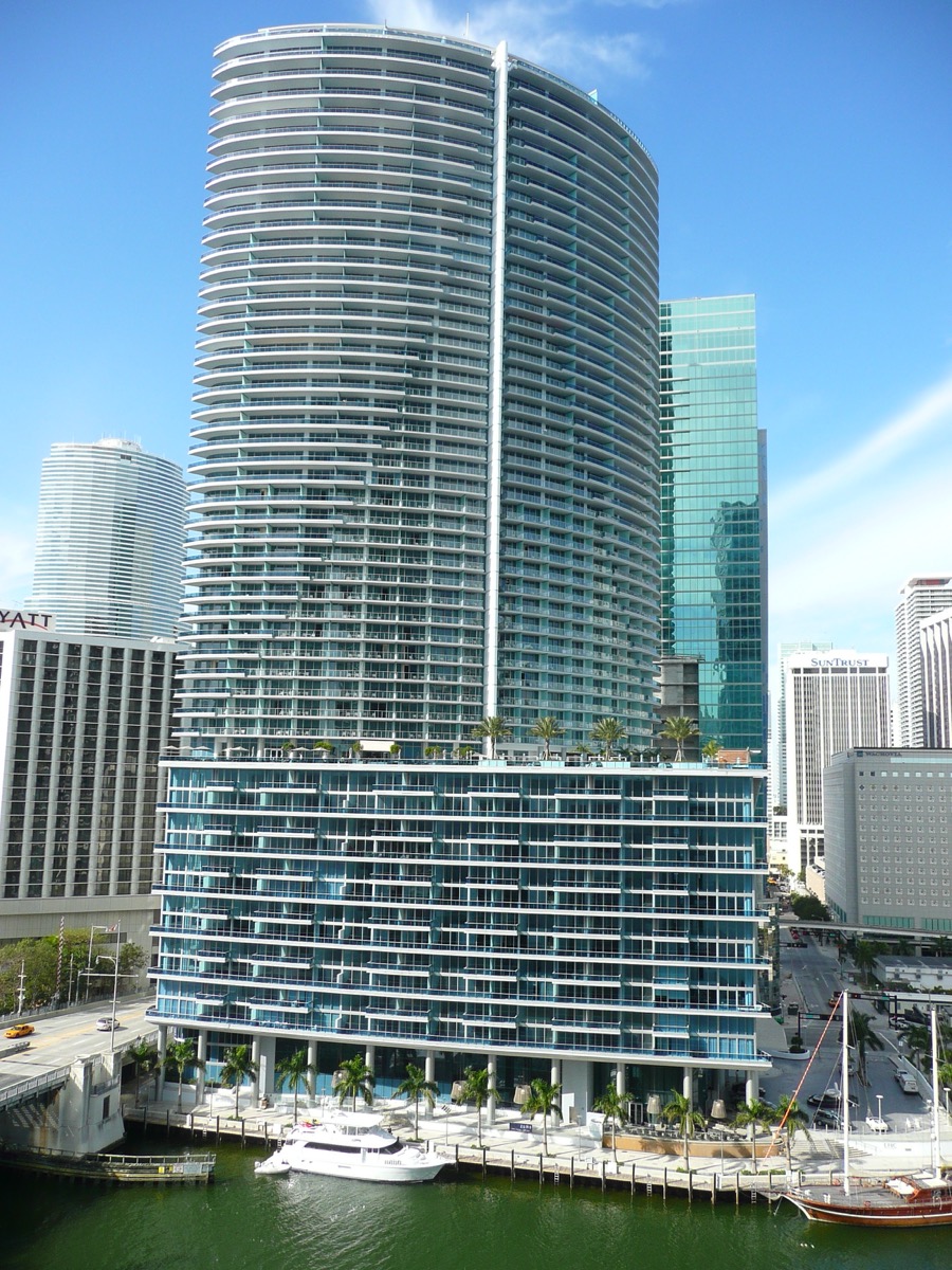 Miami skyline near the water